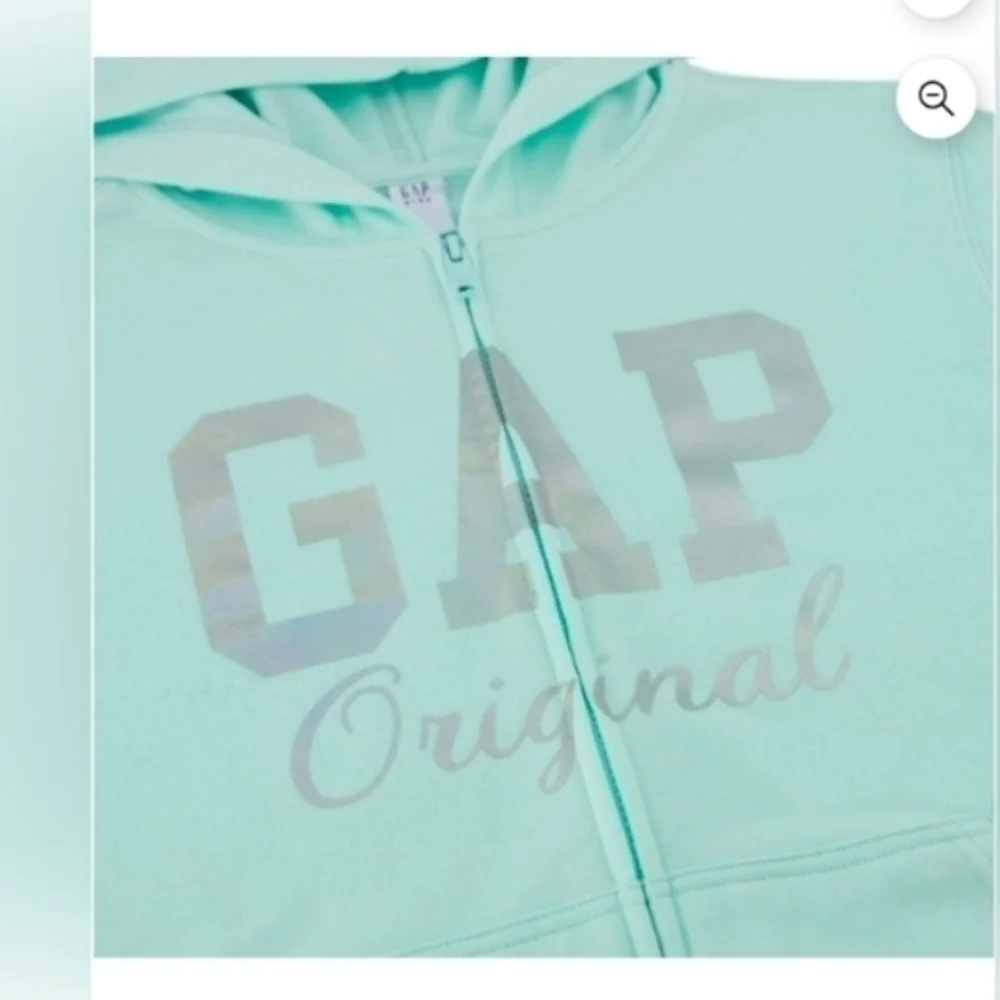 Gap Kids Full Zip French Terry Jacket Green
